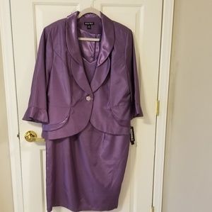 Plus size purple suit